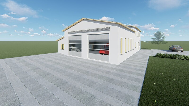 So wird das neue Feuerwehrhaus aussehen.