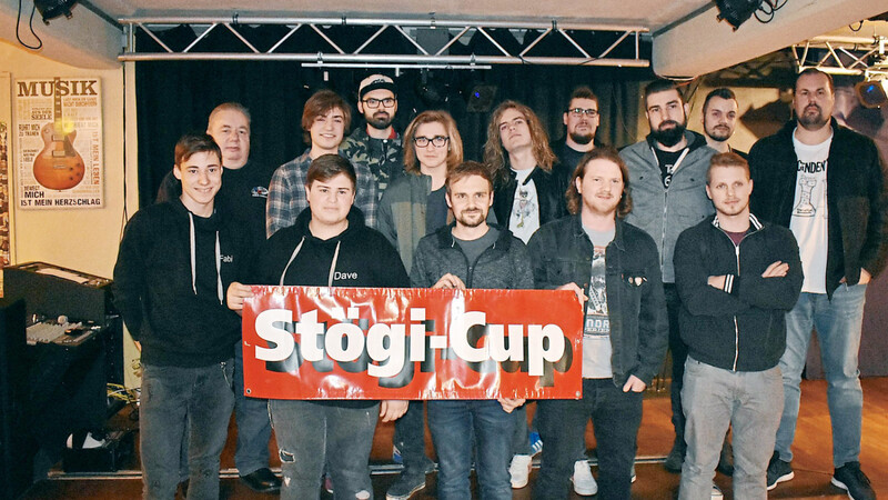 Freuen sich schon auf den Stögi-Cup 2019: Ein Teil der Akteure, die sich ab Ende März auf der Bühne im Stögi's Live präsentieren werden.