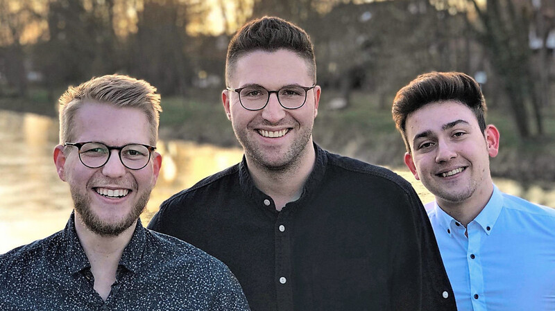 Nicolas Holzheimer, Michael Detke und Alexander Stoll (von links) gründeten vor einem Jahr ihr Startup "engyneers".