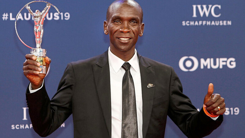 Der kenianische Langstreckenläufer Eliud Kipchoge bekam den Laureus World Sports Award für die außergewöhnlichste Leistung.