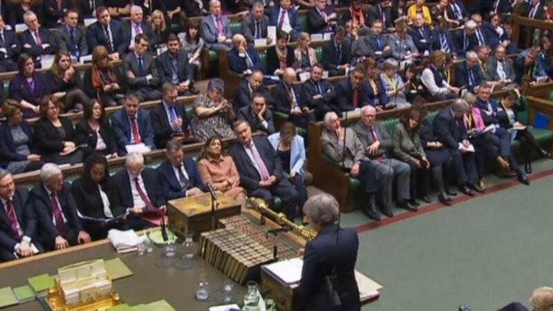 Britisches Parlament bei einer Sitzung