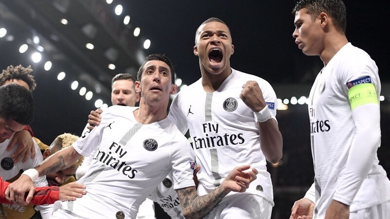 Jubel in Extase: Paris St. Germain hat mit dem 2:0 bei Manchester United einen großen Schritt in Richtung Champions-League-Viertelfinale gemacht.