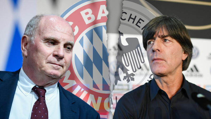 Die Situation zwischen dem FC Bayern (Präsident Uli Hoeneß, l.) und dem DFB (Bundestrainer Joachim Löw, r.) war schon mal besser.