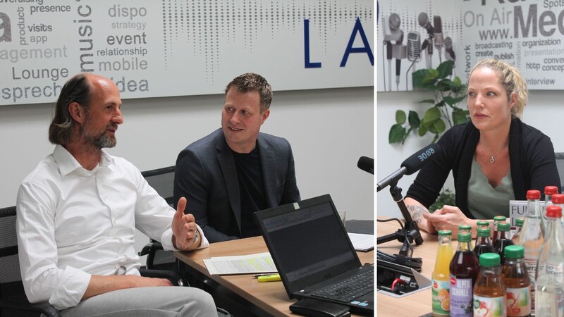 Die Gäste in unserer zweiten Podcast-Folge: Landshuts Wirtschaftsförderer Michael Luger, Michael Bragulla, Fachbereichsleiter fü