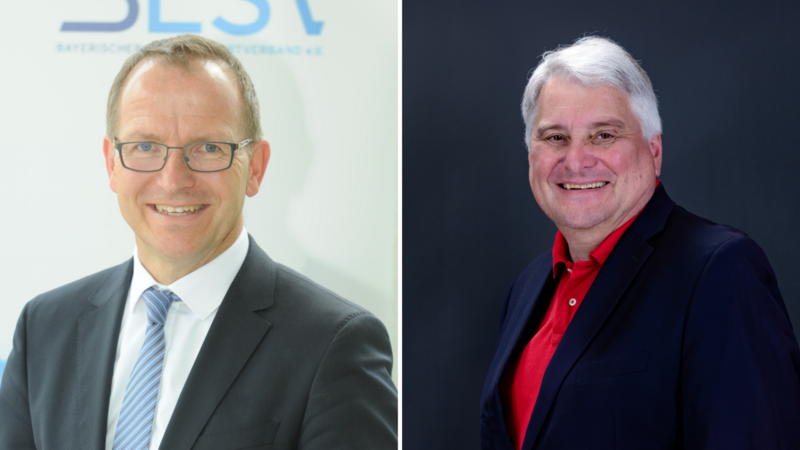 Die Kandidaten bei der Präsidiumswahl des BLSV am 24. Juni: Amtsinhaber Jörg Ammon (l.) und der Gegenkandidat und bisherige Landtagsabgeordnete Harald Güller