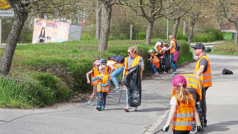 Auch dieses Jahr sind wieder viele junge Müllsammler dabei, wie etwa bei der Aktion im Markt Ergoldsbach im Frühjahr. Dort beteiligten sich heuer rund 70 Mitglieder aus den verschiedenen Ortsvereinen.
