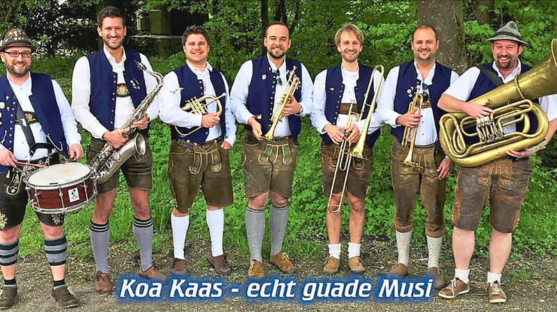 Bavaria Blue mit Michael Schellinger (v.l.), Michael Moser, Manfred Loibl, Matthias Engl, Daniel Kutny, Andi Zwickl und Dominik Speiseder.