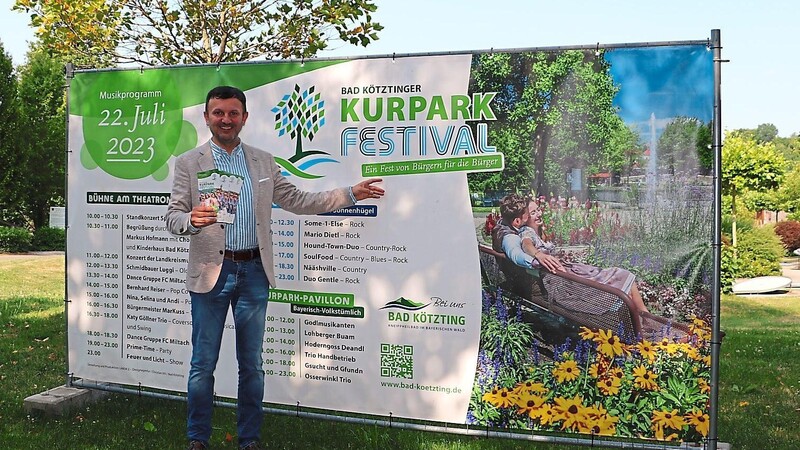 Bürgermeister Markus Hofmann freut sich auf das Kurpark-Festival am 22. Juli und hofft auf viele Besucher.