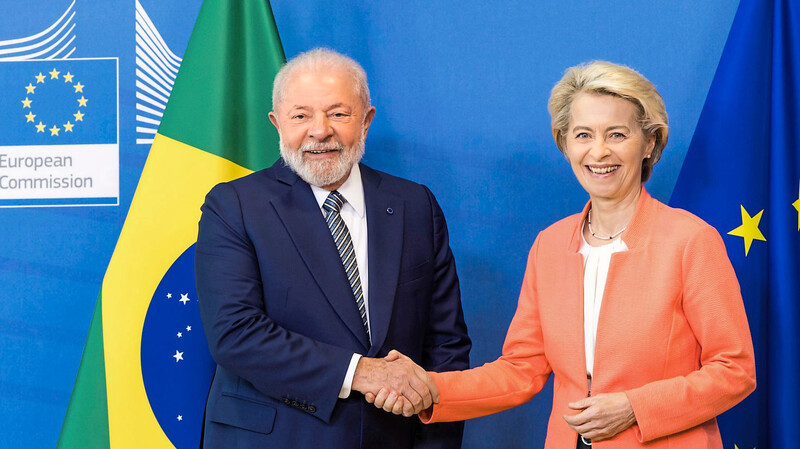 Luiz Inacio Lula da Silva und Ursula von der Leyen treffen in Brüssel aufeinander. Zwischen der EU und Südamerika könnte eine der größten Freihandelszonen entstehen.