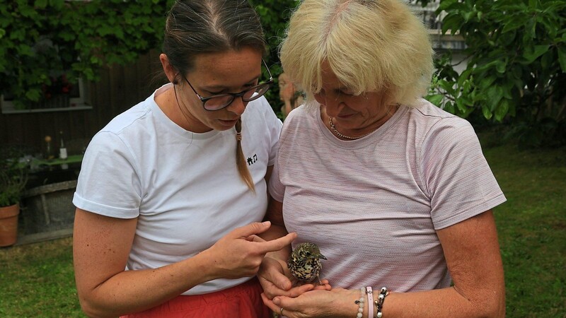 Romina (l.) und Monika Roßberger kümmern sich liebevoll um den kleinen Leo.