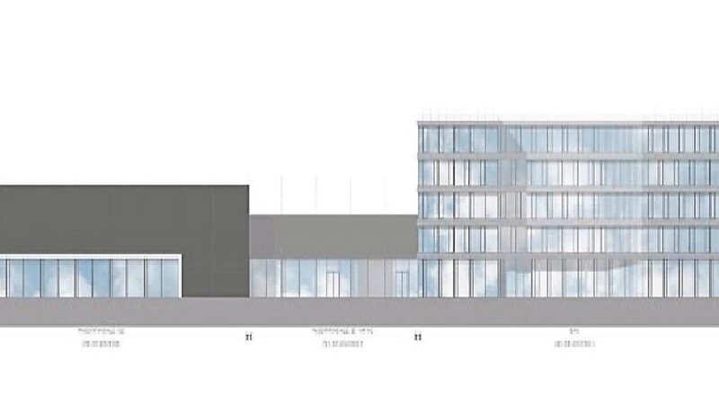 Abhängig von Anpassungen bei der Baugenehmigung könnte der neue Jungheinrich-Gebäudekomplex in Degernpoint etwa so aussehen.