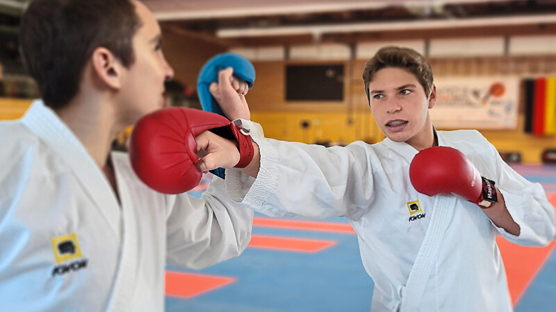 Für den 18-jährigen Pascal Obermeier ist beim Karate die richtige Technik der Schlüssel zum Erfolg. In den drei Minuten, die ein Kampf dauert, dürfe man keine Sekunde unkonzentriert sein.