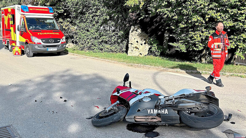 Das demolierte Bike des 36-jährigen Motorradfahrers.