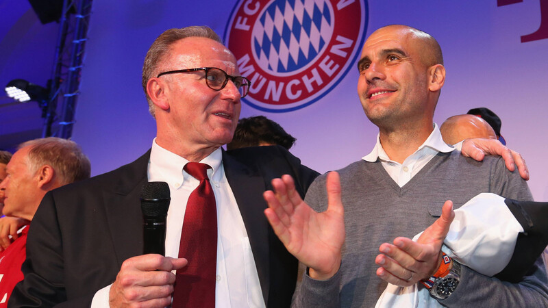 Einst gemeinsam für den FC Bayern: Karl-Heinz Rummenigge (li.) und Pep Guardiola.