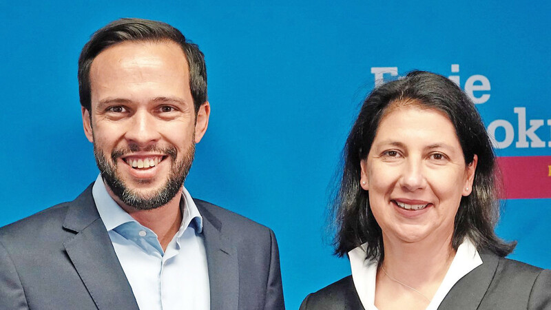 Martin Hagen und Katja Hessel sollen das Führungstandem der bayerischen FDP bilden.
