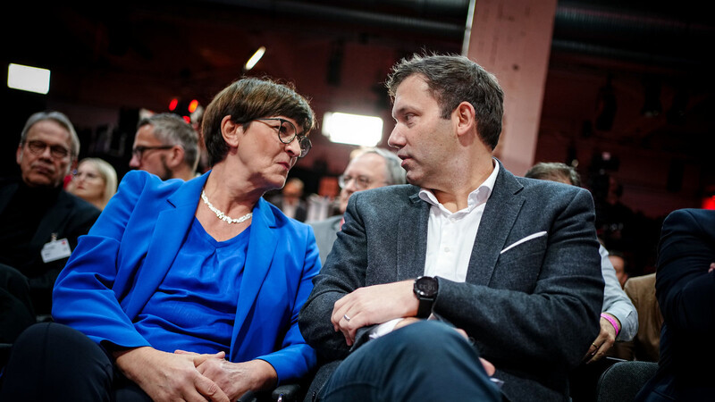 Saskia Esken und Lars Klingbeil wollen die SPD weiter anführen.