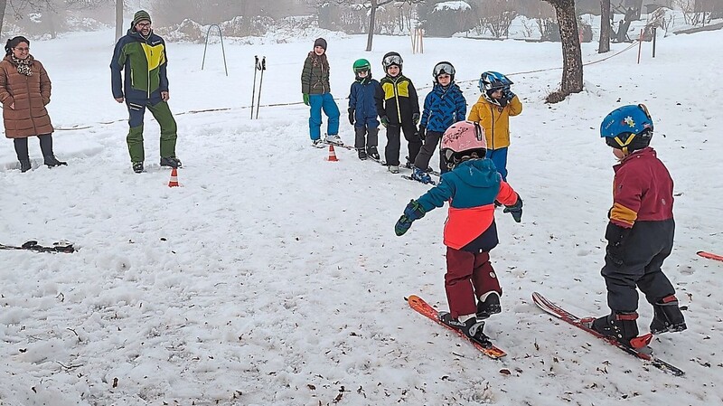 Die optimalen Schneeverhältnisse im Skigebiet Binatal nutzte der Skiclub zu ersten Kursen.
