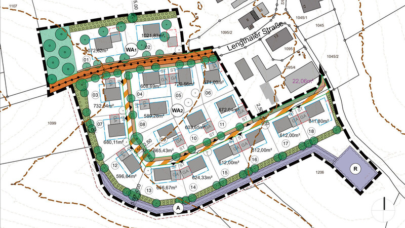 Der Plan für das Baugebiet Obertunding-Steinacker