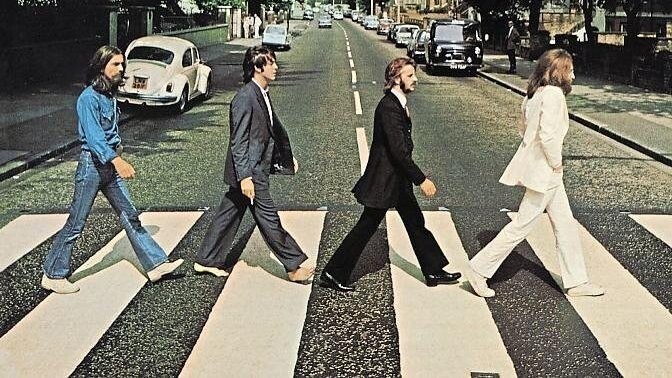 Das berühmte Cover der Platte "Abbey Road"