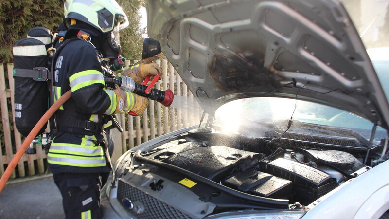 Das Auto wurde durch Mitglieder der Freiwilligen Feuerwehr gelöscht.