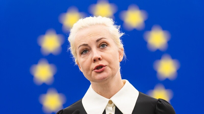"Das Böse wird fallen", sagt Julia Nawalnaja im Plenarsaal des Europäischen Parlaments.
