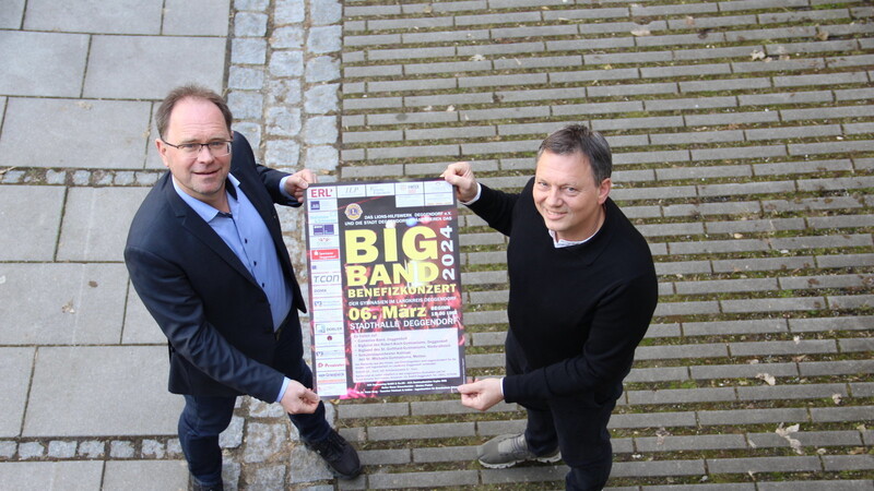 Freuen sich auf das 13. Lions-Benefiz-Big-Bandkonzert: Lions-Präsident Martin Hohenberger (l.) und Organisator Markus Kress.