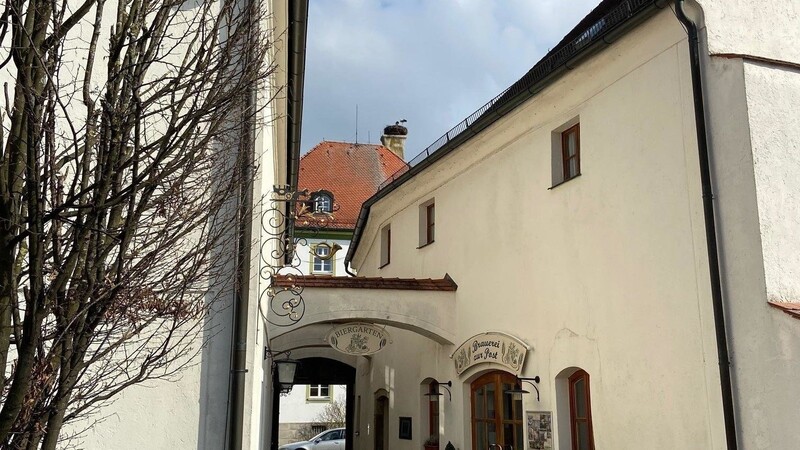 Auf dem Bad Kötztinger Rathausdach brütet auch 2024 wieder ein Storchenpärchen.