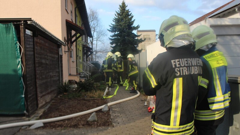 Feuerwehreinsatz in der Alterbergstraße in Straubing.