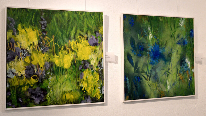 Auch Blumen im Grünen wie bei Ursula Busch fanden in die Ausstellung.