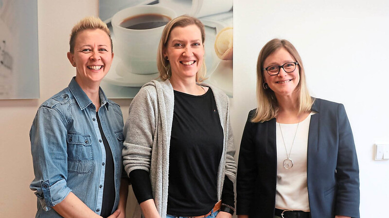 Patricia Krüger (von links), Katja Koch und Linda Pilz wollen ein neues, inklusives Wohnprojekt realisieren.