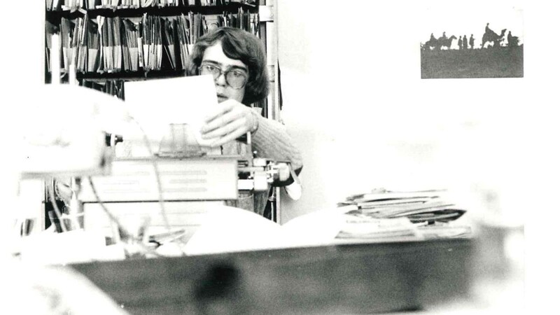 Volontär Johann Haslauer 1971 in der Straubinger Lokalredaktion