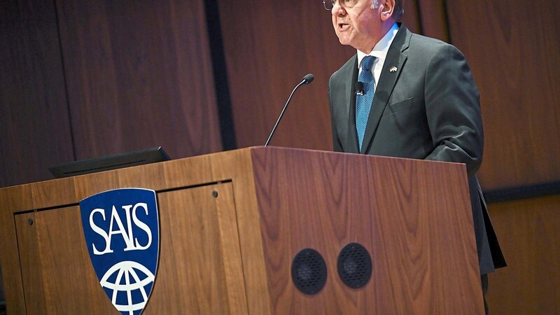 Bundesverteidigungsminister Boris Pistorius sagt bei einem Vortrag an der John Hopkins Universität, "dass Deutschland eine Art Wehrpflicht benötigt".