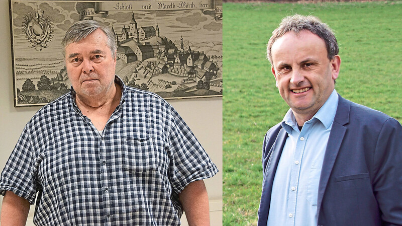 Altbürgermeister Anton Rothfischer (links) übt in puncto Kinderhaus Kritik an der Stadt. Amtsnachfolger Josef Schütz reagiert kopfschüttelnd.