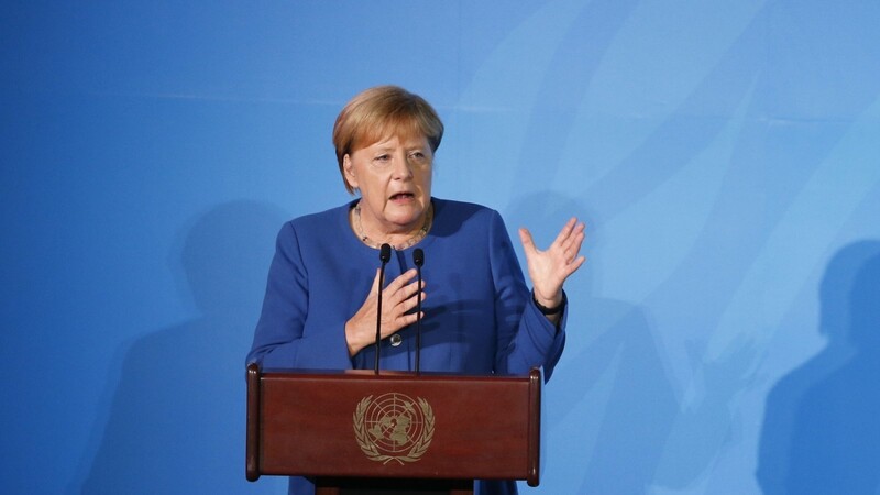 Angela Merkel verteidigt in New York die Vorzüge des letzte Woche beschlossenen Klimapakets.