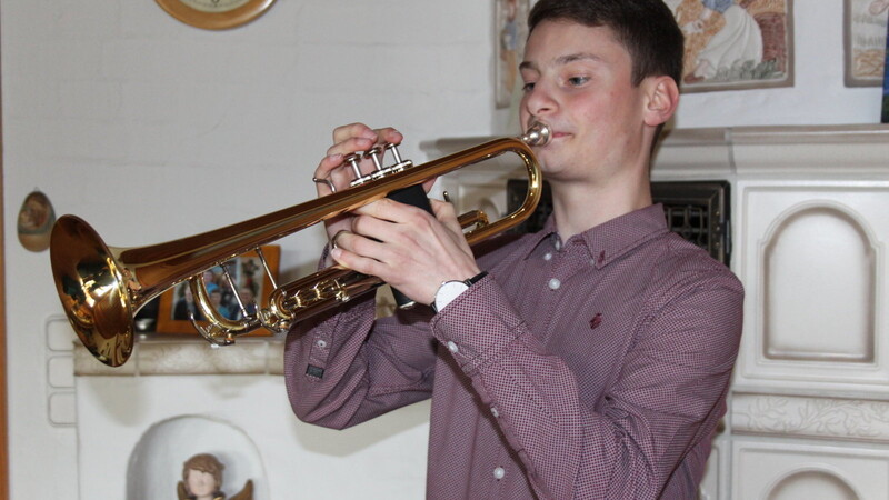 Josef Niklas übt jeden Tag mindestens eineinhalb Stunden das Trompetespielen.