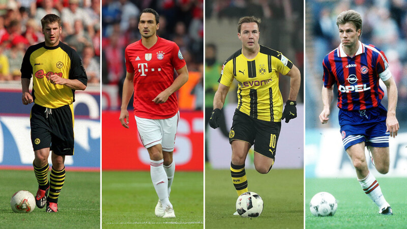 Torsten Frings, Mats Hummels, Mario Götze oder Thomas Helmer (v.l.) wechselten zwischen dem FC Bayern und Borussia Dortmund die Seiten. Weitere Spieler, die diesen Weg gegangen sind, finden Sie in der Bilderstrecke zum Durchklicken.