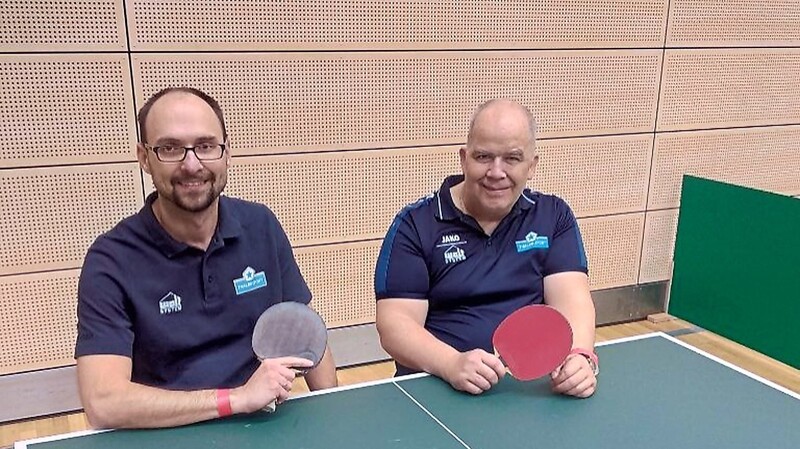 Thomas Sandleitner (l.) und Ralph Seifert konnten mit ihren Leistungen in Lobbach sehr zufrieden sein.