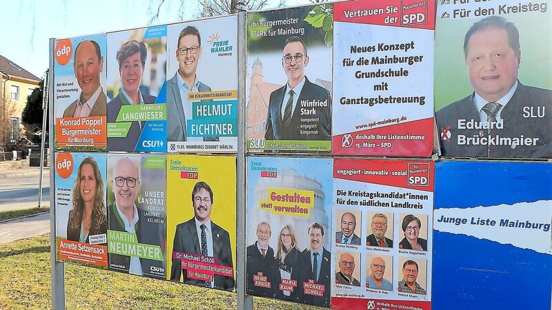 Auf den zahlreichen großen Plakattafeln im Mainburger Stadtgebiet prangen seit Wochen die Konterfeis der Bewerberinnen und Bewerber für das Bürgermeisteramt und den Stadtrat bzw. Landrat und den Kreistag.