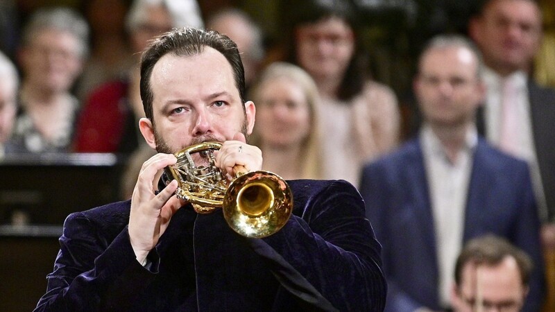 Dirigent Andris Nelsons griff auch selbst zur Trompete.