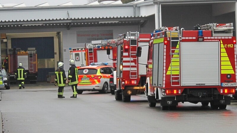 Mehrere Feuerwehren, Notarzt und Rettungswagen rückten zu einem Betriebsunfall im Altenkreither Sanddickicht an.