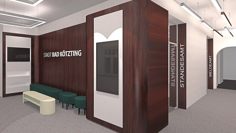 So soll das neue "Bürgerbüro" aussehen - Wandvertäfelungen und ein Granitboden sind vorgesehen.