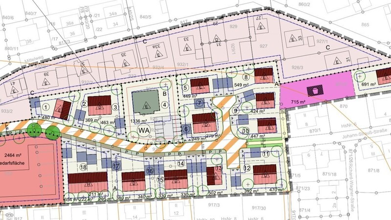 Der Entwurf des Bebauungsplanes "Obere Felder II", der vom Bauausschuss mit kleineren Änderungen auf den Weg gebracht wurde.
