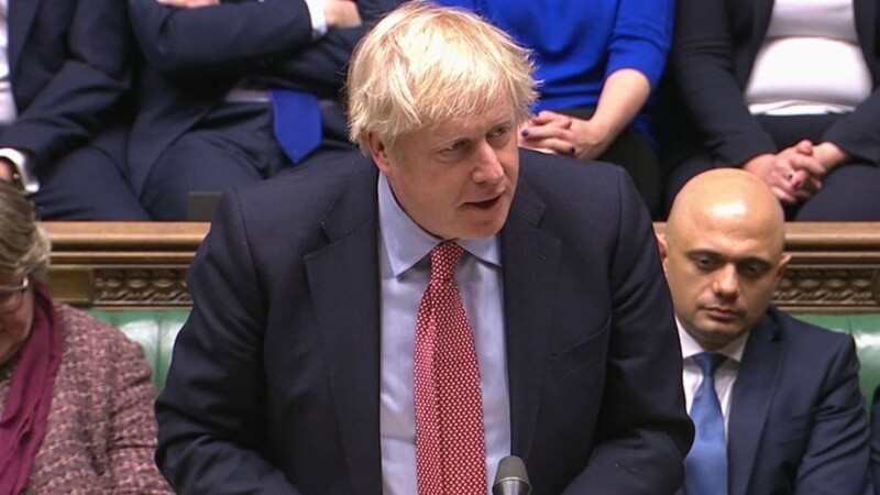 Boris Johnson spricht bei der konstituierenden Sitzung nach der Parlamentswahl. Der britische Premierminister will eine Verlängerung der Übergangsphase nach dem Brexit ausschließen.
