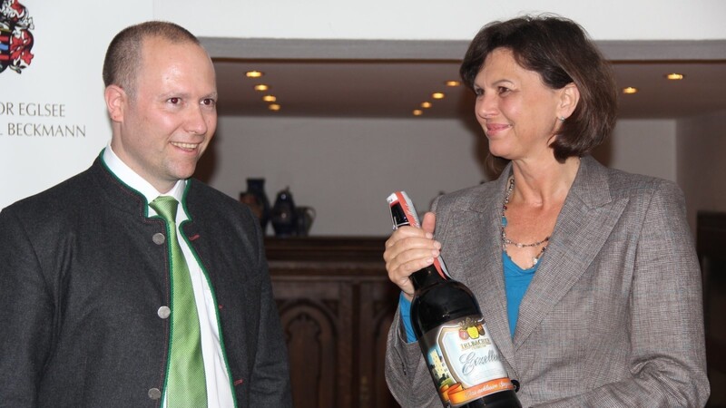 Wirtschaftsministerin Ilse Aigner auf Gut Eglsee. (Foto: fun)
