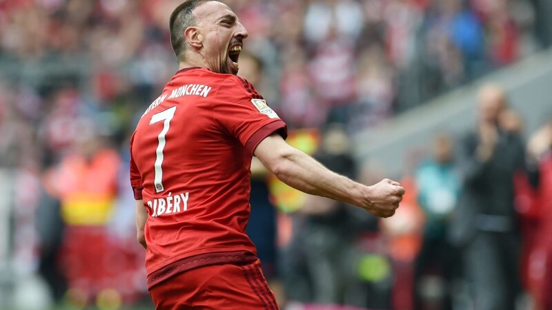 Franck Ribery jubelt über seinen Siegtreffer gegen Eintracht Frankfurt.