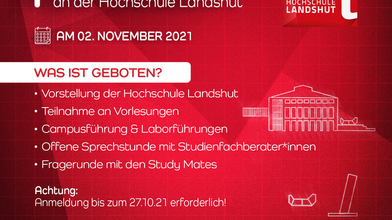 Informationen zum Schnuppertag an der Hochschule Landshut.