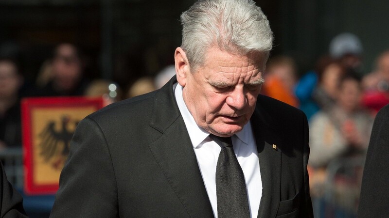 Auch Bundespräsident Joachim Gauck war unter den Trauergästen.
