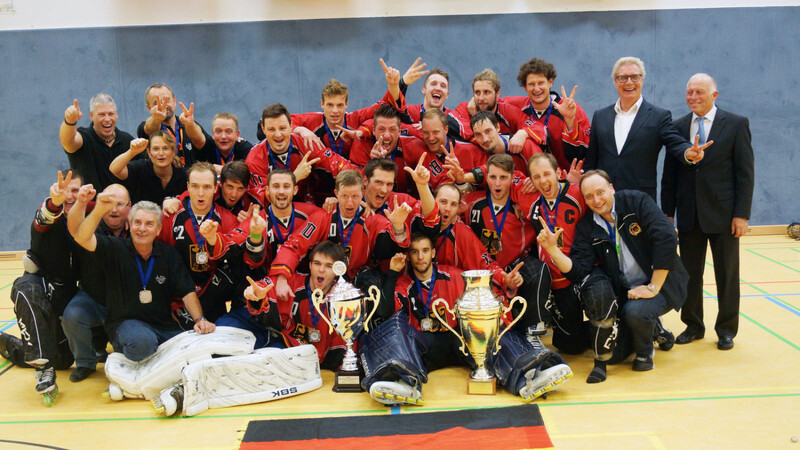 Die deutsche Skaterhockey-Nationalmannschaft ist Europameister. (Foto: Benedikt Kubatzki)