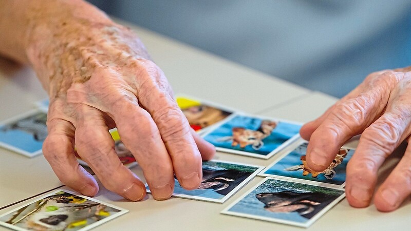 Gesellschaftsspiele sind eine beliebte Aktivität, die die Betreuungshelfer, zum Beispiel bei den Maltesern, mit den Senioren ausüben.
