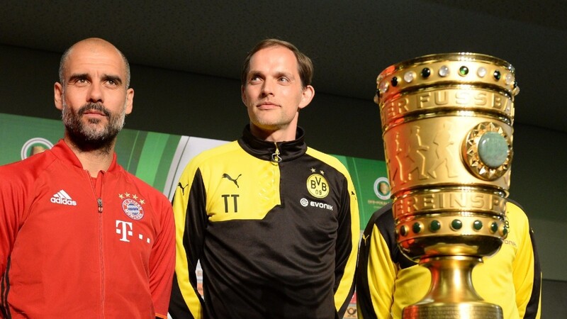 Zwei Taktiker unter sich: Pep Guardiola (links) und Thomas Tuchel kämpfen am Samstag mit ihren Teams um den DFB-Pokal.